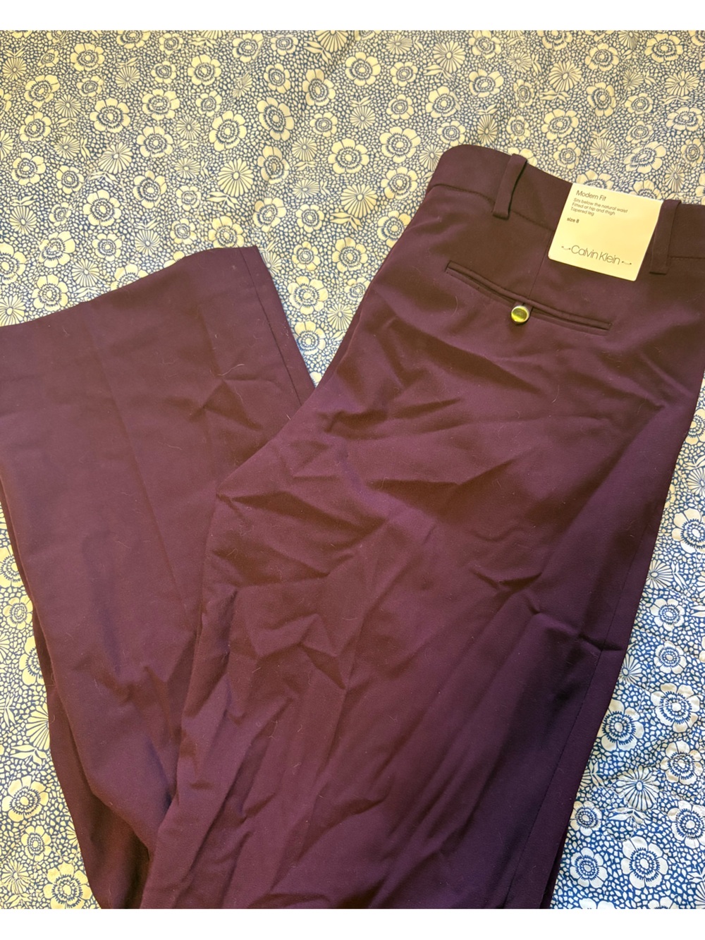Calvin Klein Deep Plum suit pants